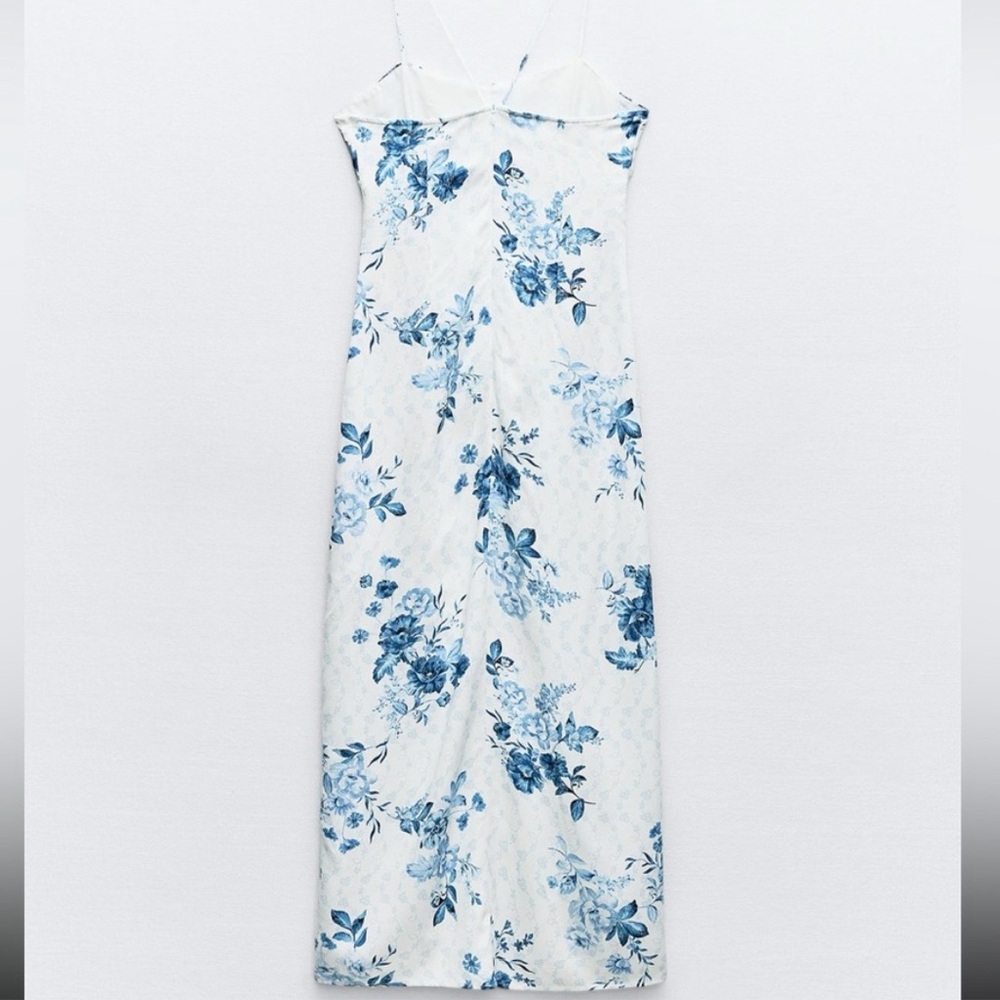 NWT Zara floral printed midi slip dress